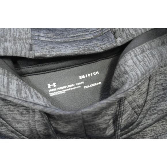 Under Armour Hoodie ColdGear Gray Pull Over Athletic Sweatshirt Mens Sz Small - Picture 9 of 10